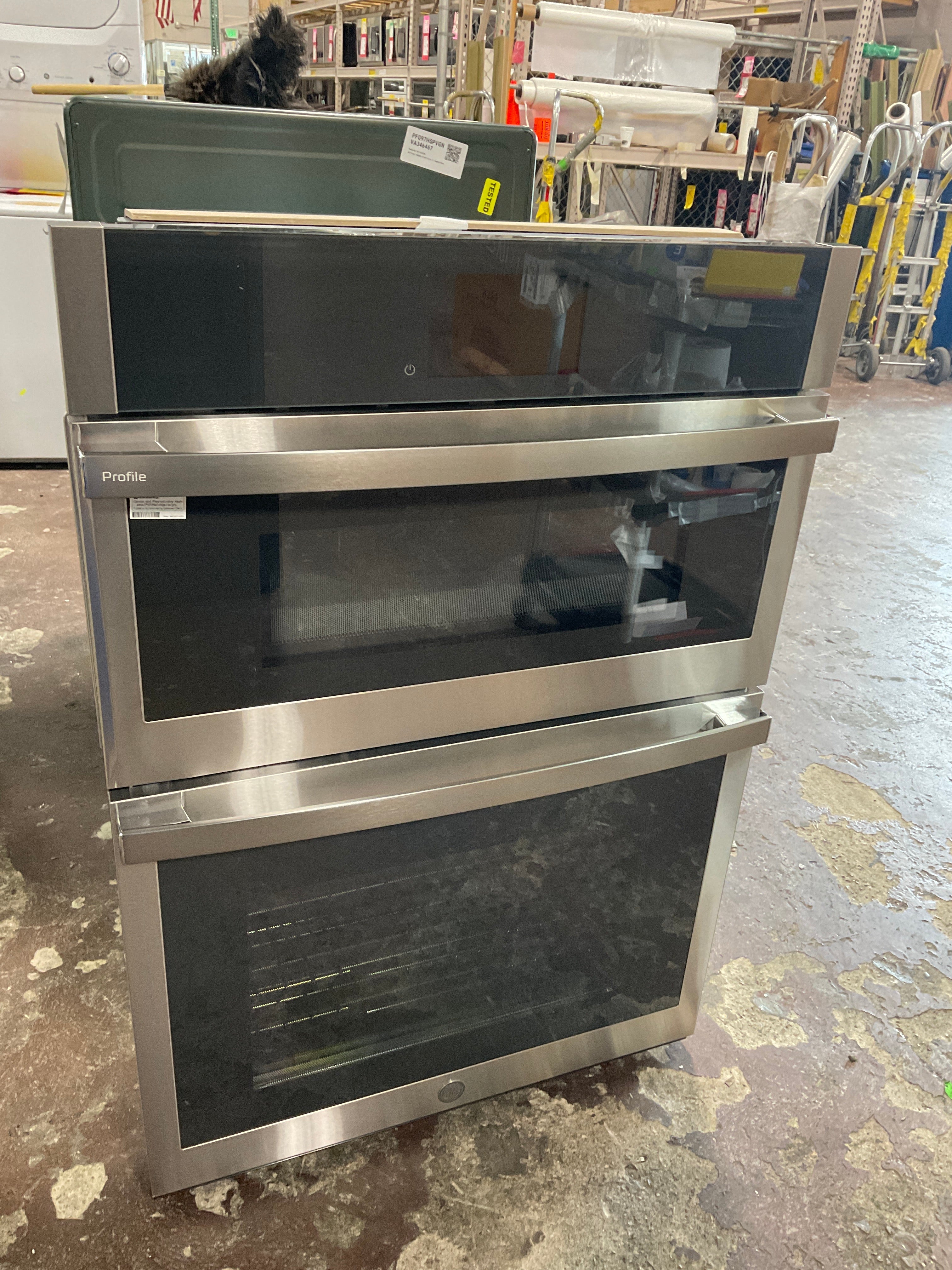 GE Profile™ 30 in. Combination Double Wall Oven with Convection, Air Fry, Steam, Sous Vide, and Advantium® Technology