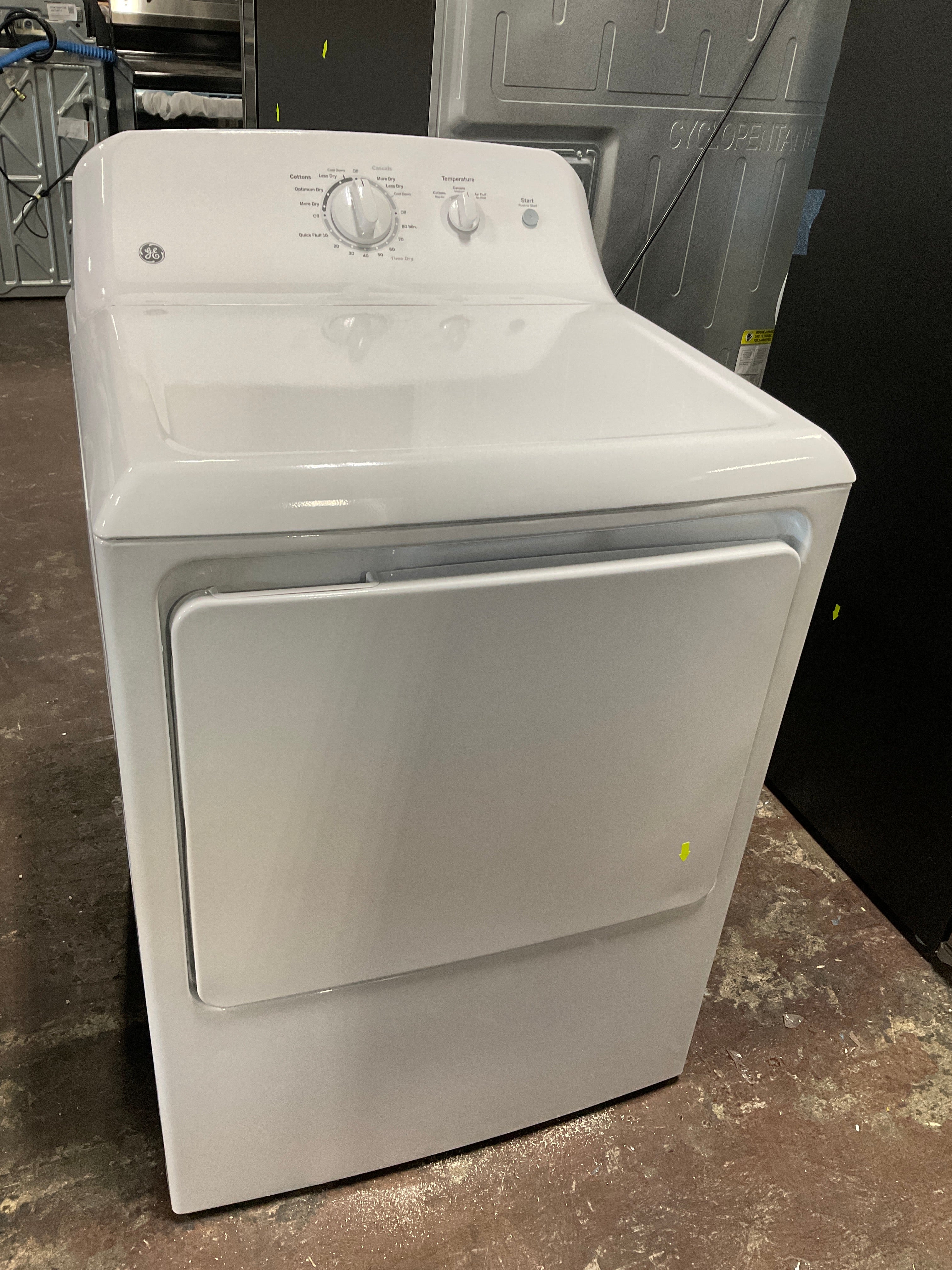 GE 6.2 cu. ft. Capacity Electric Dryer with Up To 120 ft. Venting and Shallow Depth