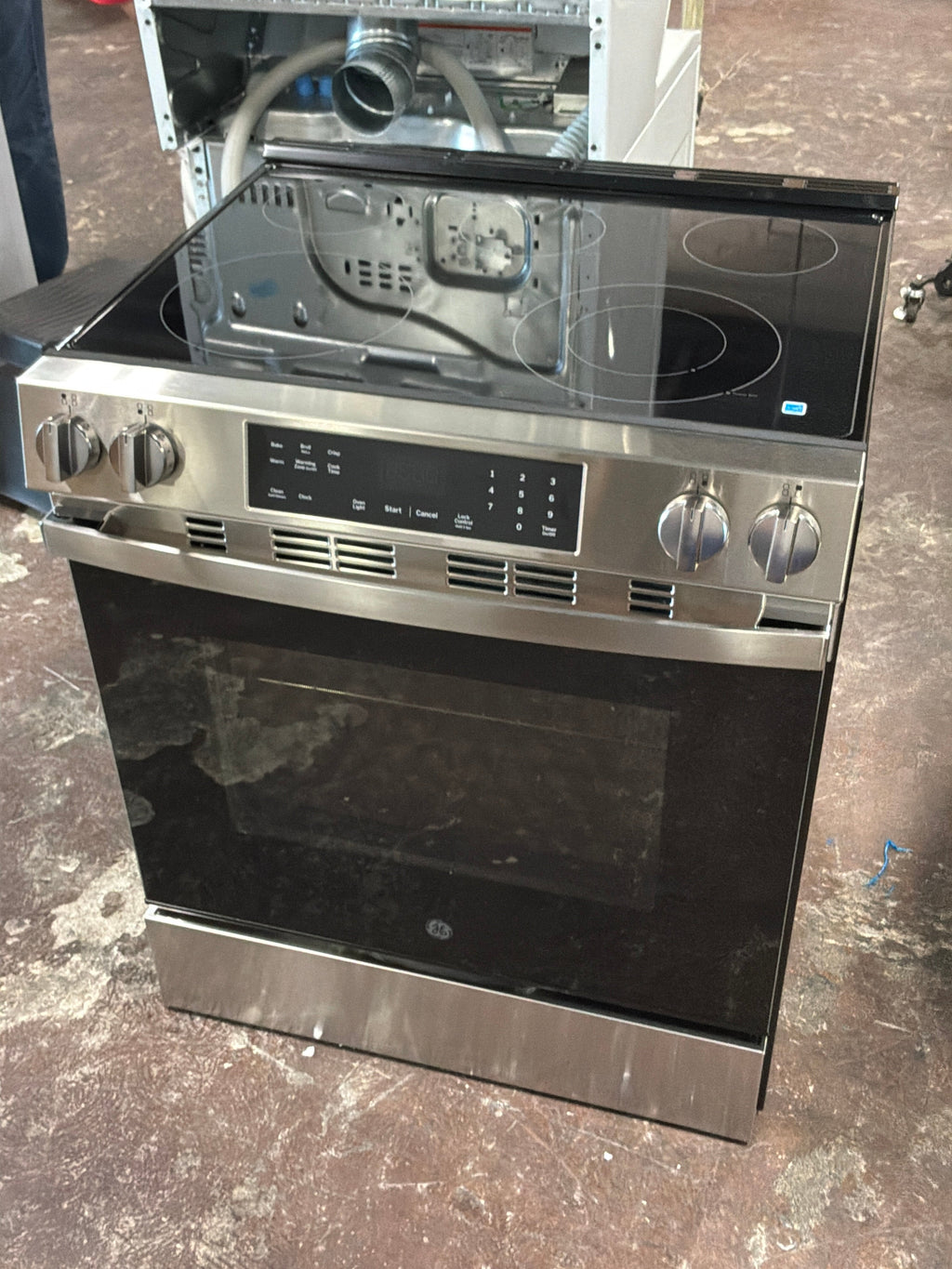GE® ENERGY STAR® 30" Slide-In Electric Range with Crisp Mode