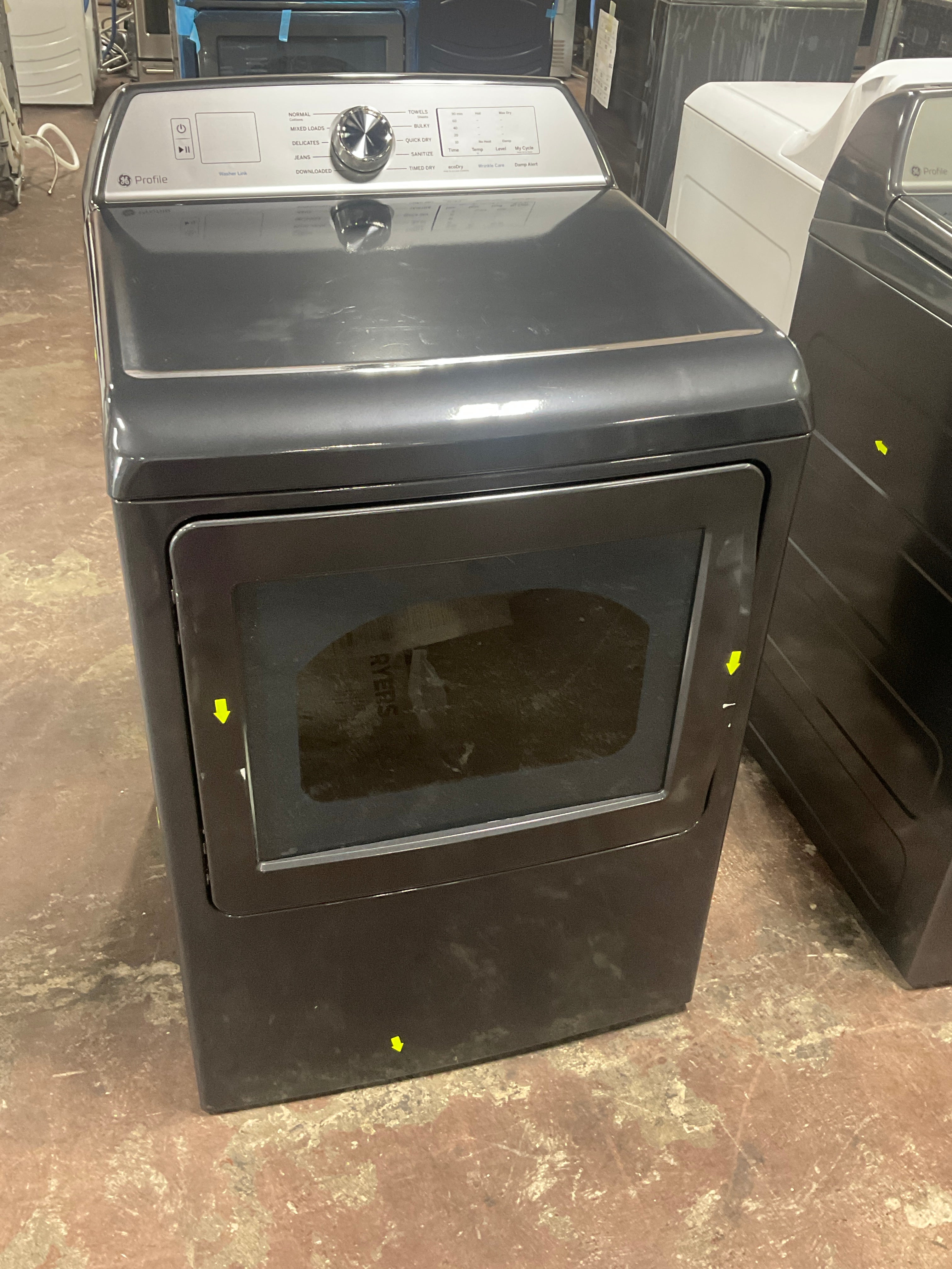 GE Profile™ ENERGY STAR® 7.4 cu. ft. Capacity aluminized alloy drum Electric Dryer with Sanitize Cycle and Sensor Dry