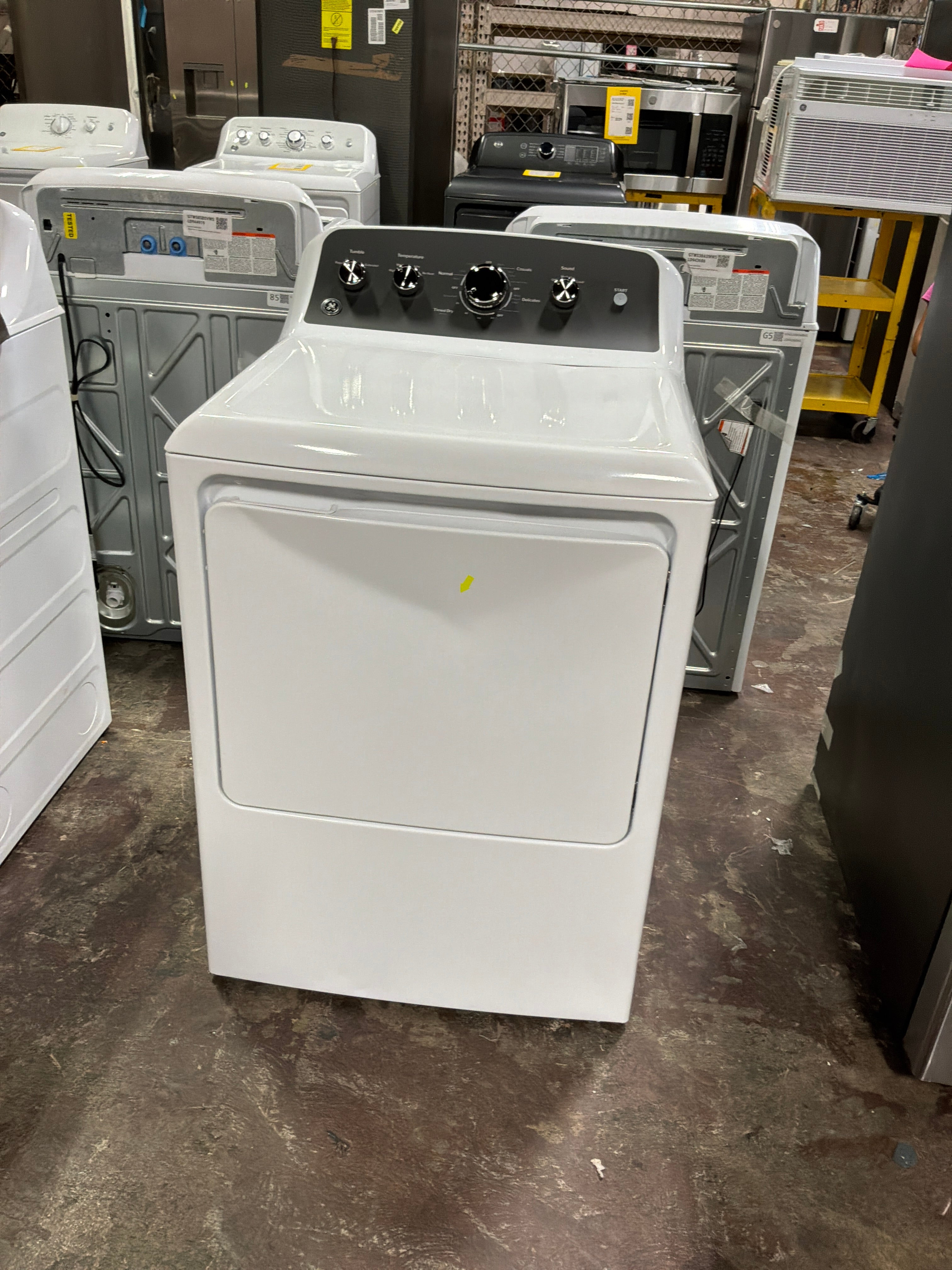 GE® 7.2 cu. ft. Capacity Gas Dryer with Up To 120 ft. Venting and Extended Tumble