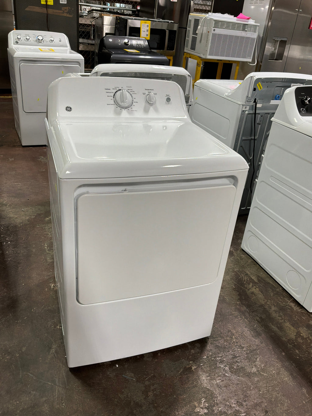 GE 6.2 cu. ft. Capacity Electric Dryer with Up To 120 ft. Venting and Shallow Depth