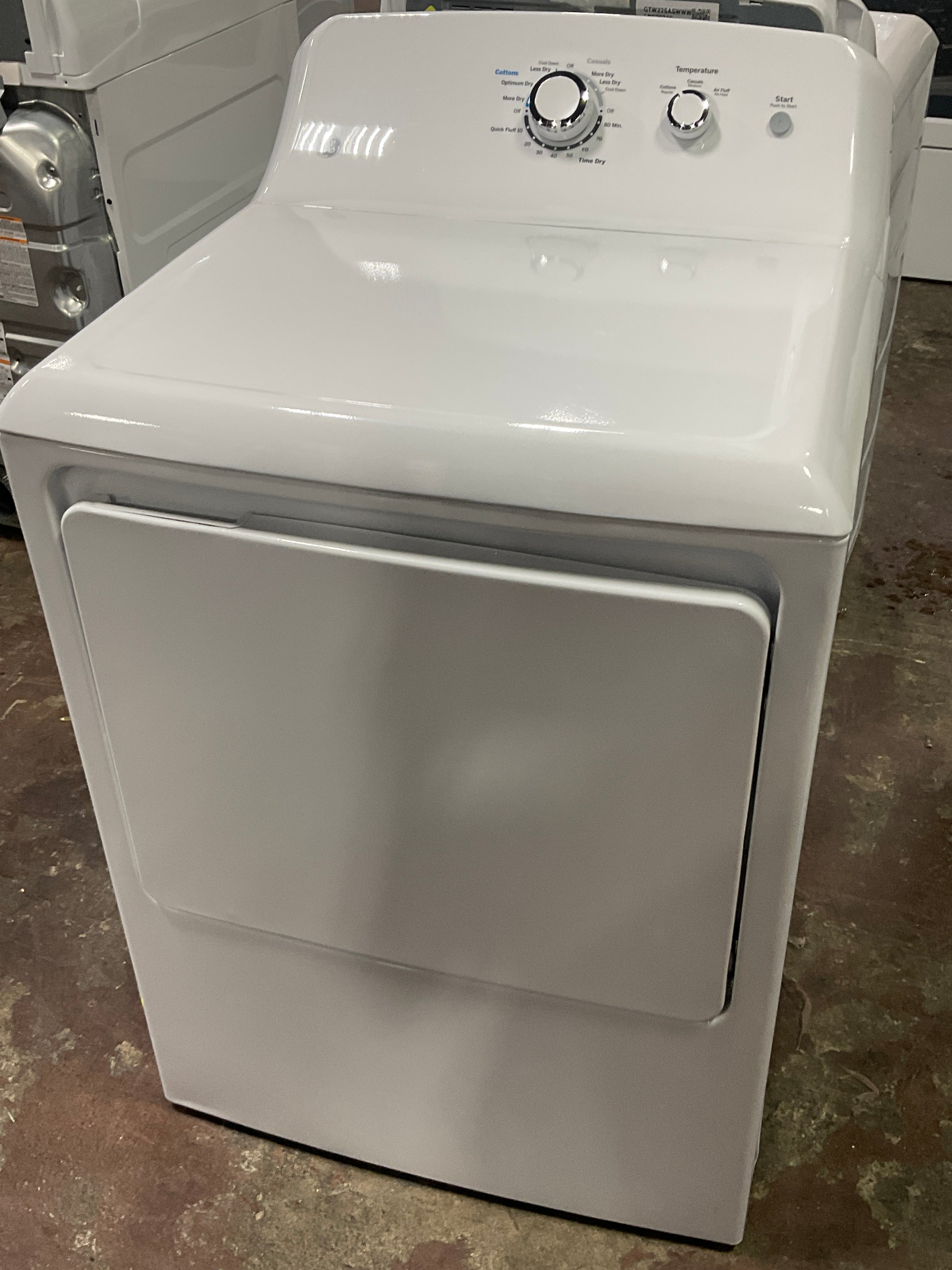 GE 6.2 cu. ft. Capacity Electric Dryer with Up To 120 ft. Venting and Shallow Depth