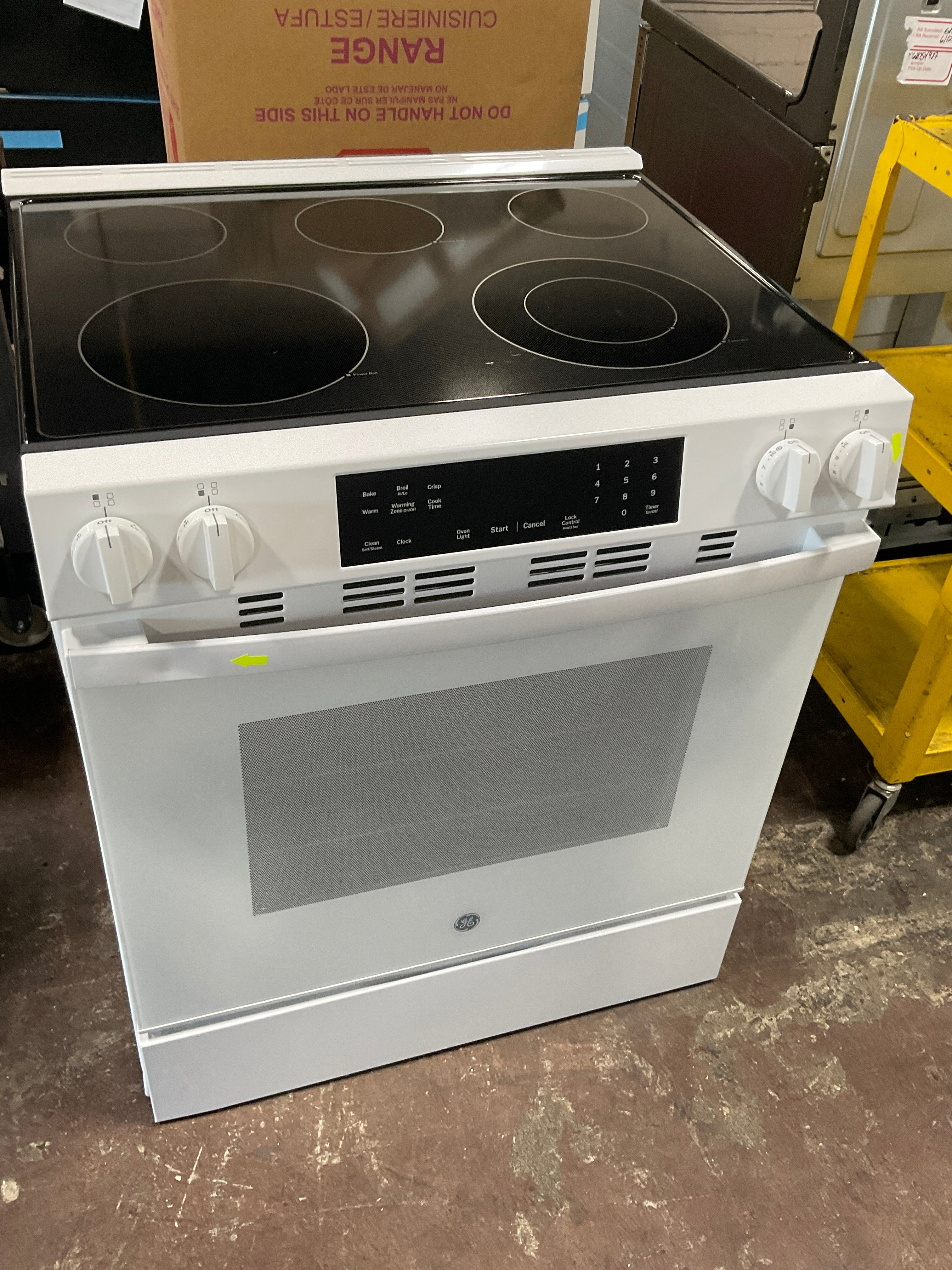 GE® ENERGY STAR® 30" Slide-In Electric Range with Crisp Mode
