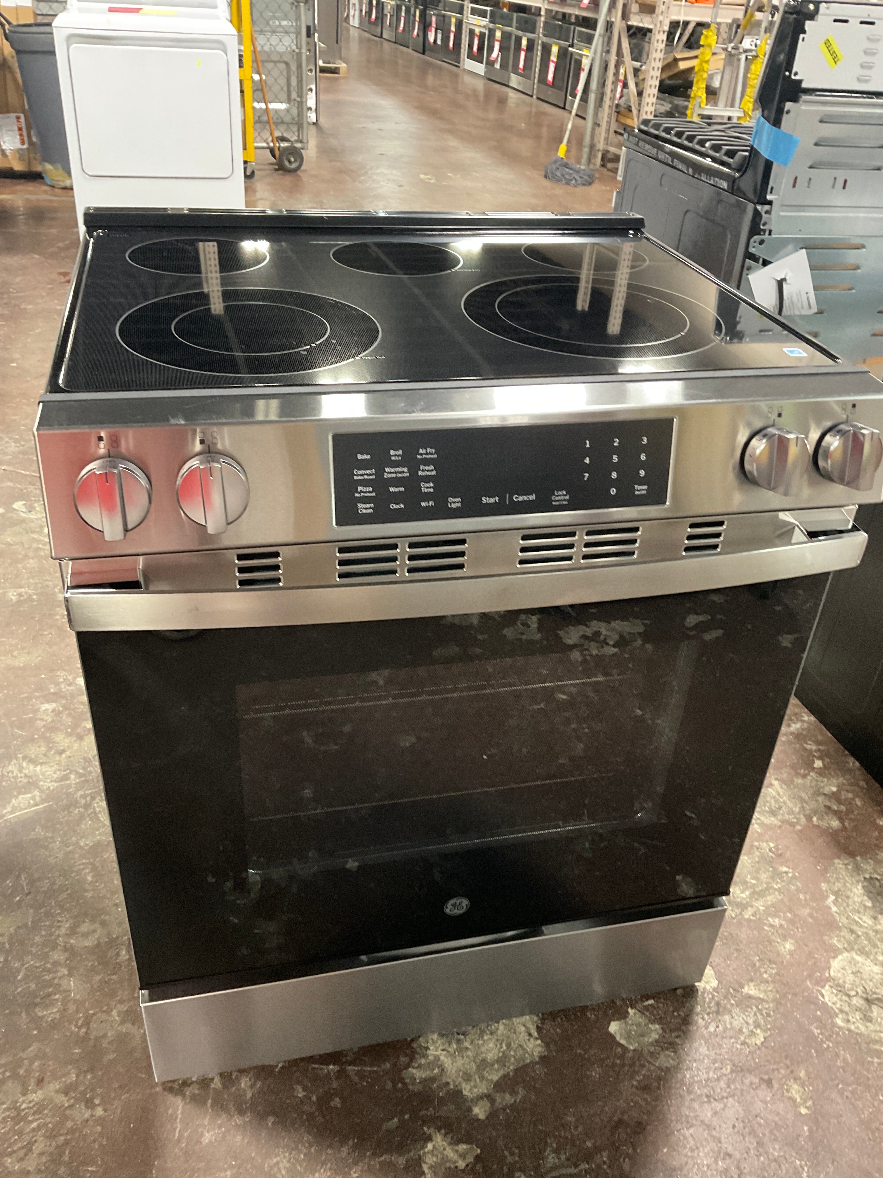 GE® ENERGY STAR® 30" Slide-In Electric Convection Range with No Preheat Air Fry and EasyWash™ Oven Tray