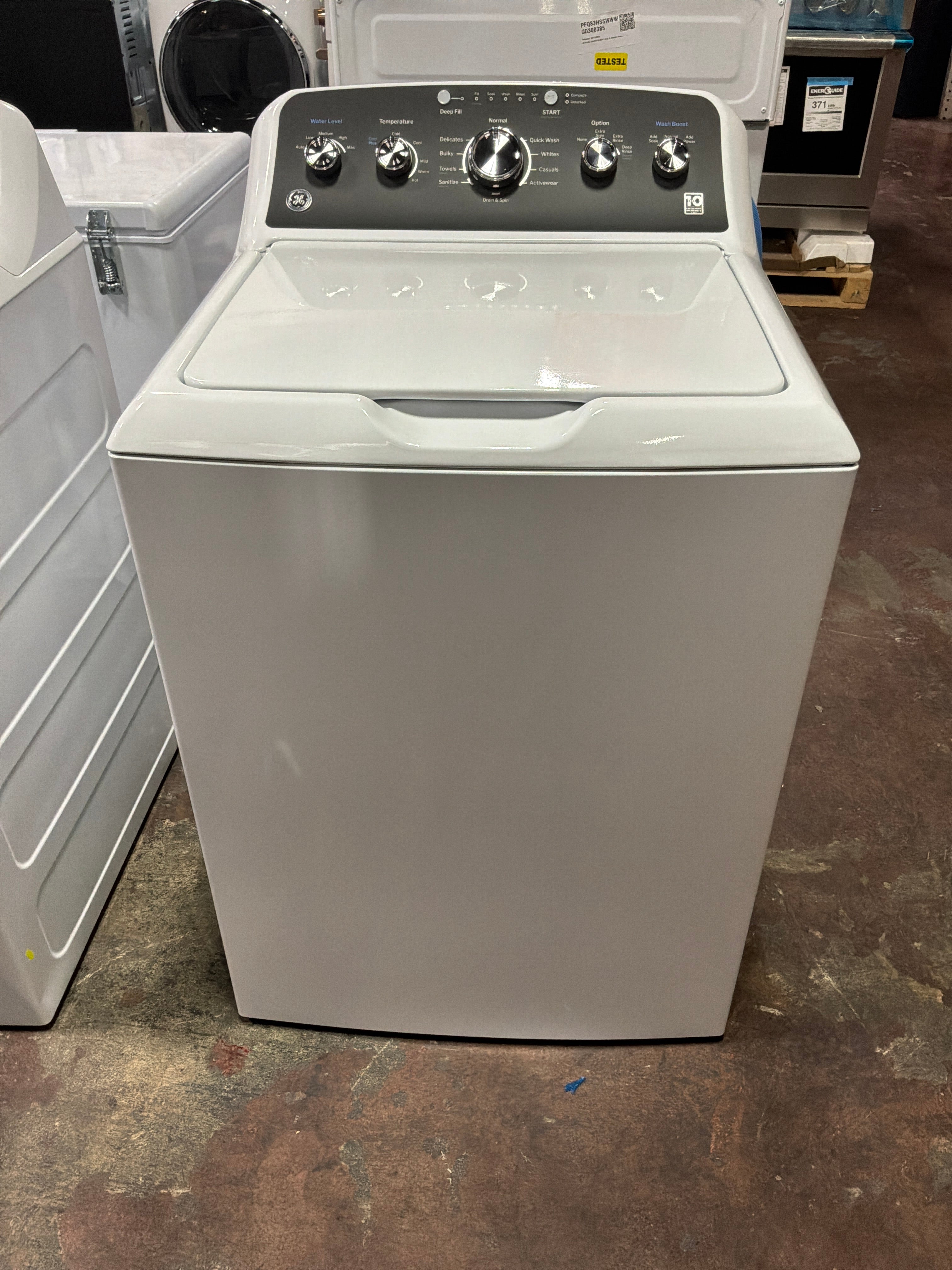 GE GE® 4.5 cu. ft. Capacity Washer with Stainless Steel Basket, Cold Plus and Wash Boost
