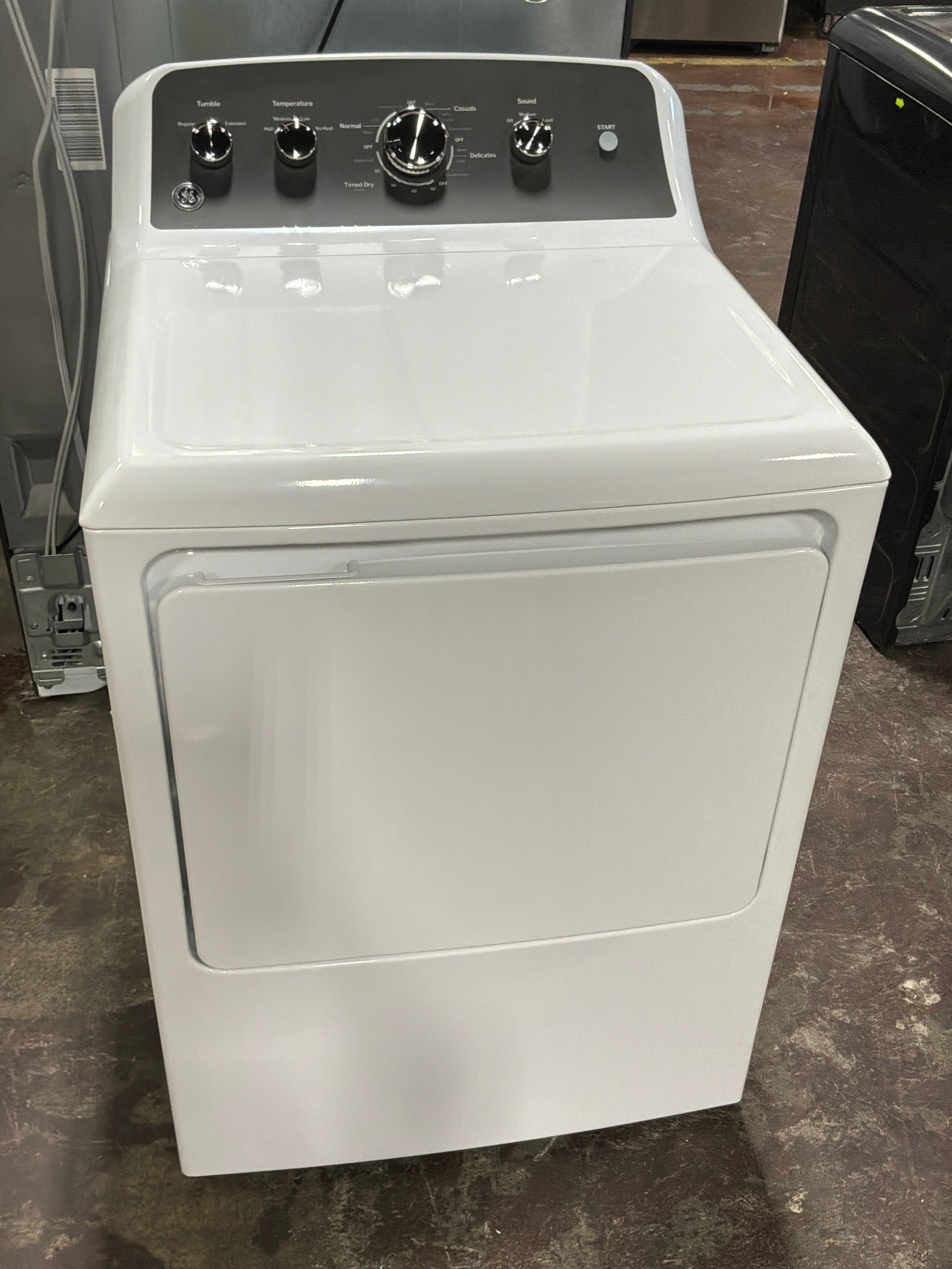 GE GE® 7.2 cu. ft. Capacity Electric Dryer with Up To 120 ft. Venting and Extended Tumble