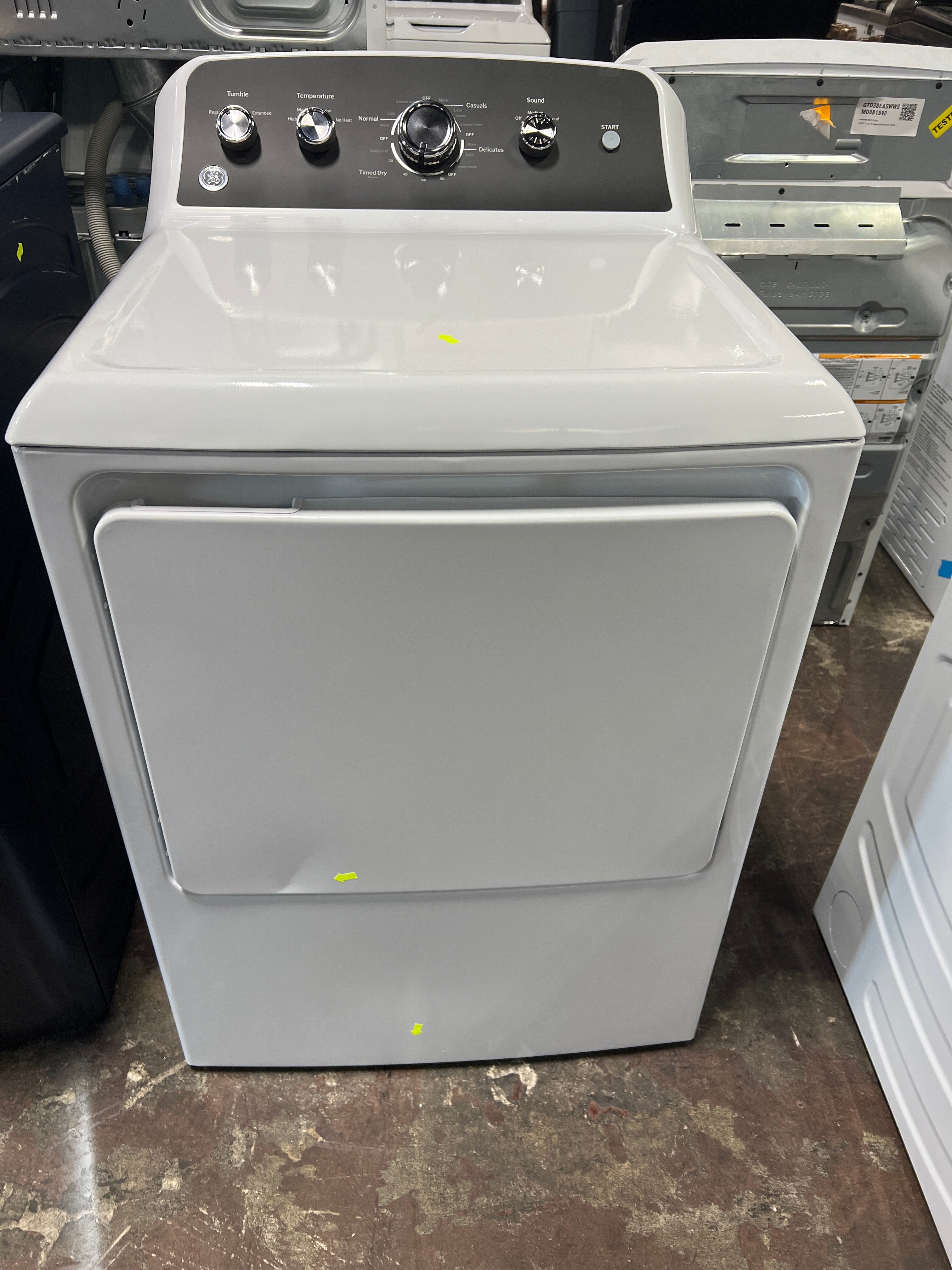 GE GE® 7.2 cu. ft. Capacity Electric Dryer with Up To 120 ft. Venting and Extended Tumble
