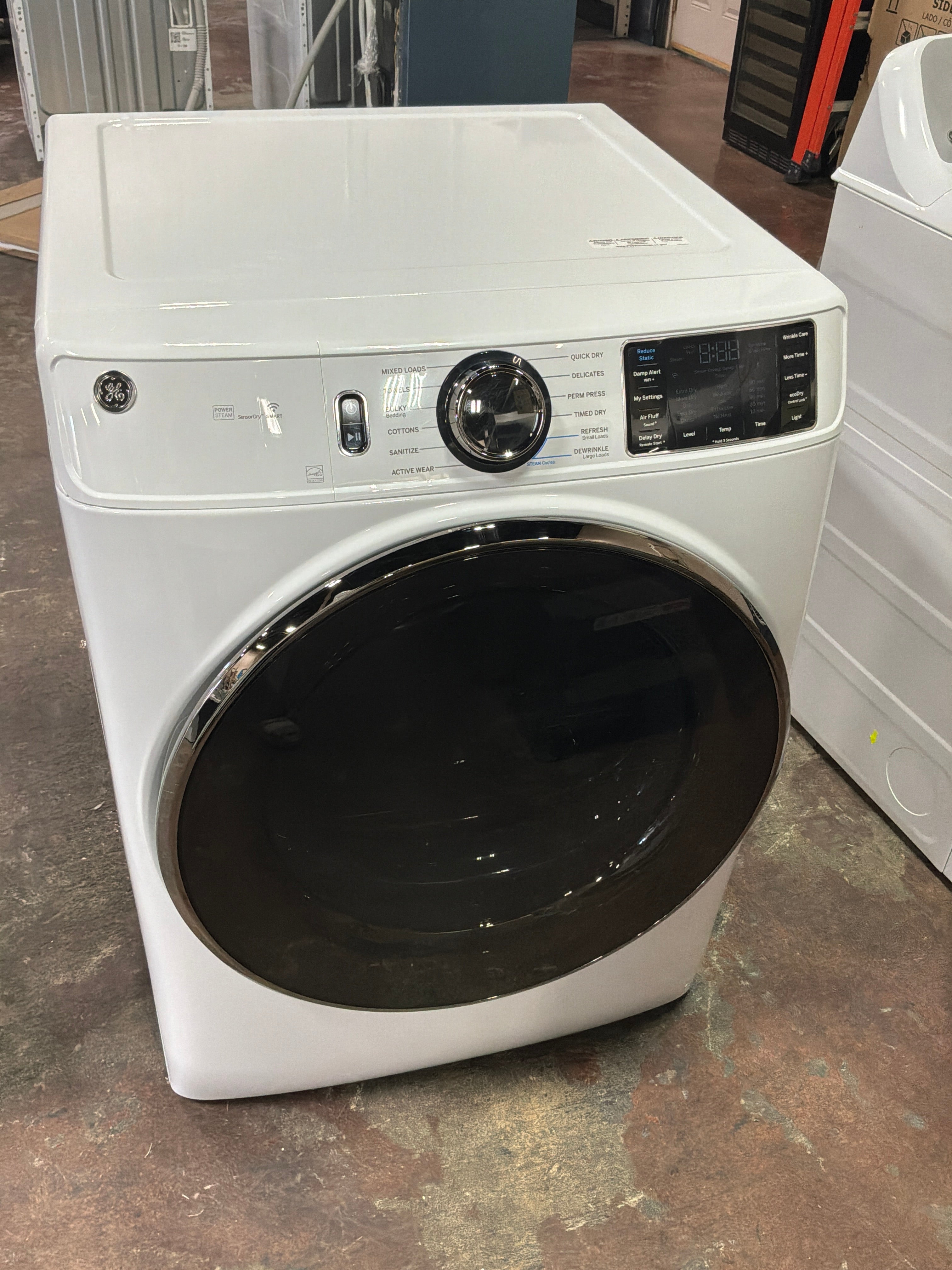 GE® ENERGY STAR® 7.8 cu. ft. Capacity Smart Front Load Electric Dryer with Steam and Sanitize Cycle