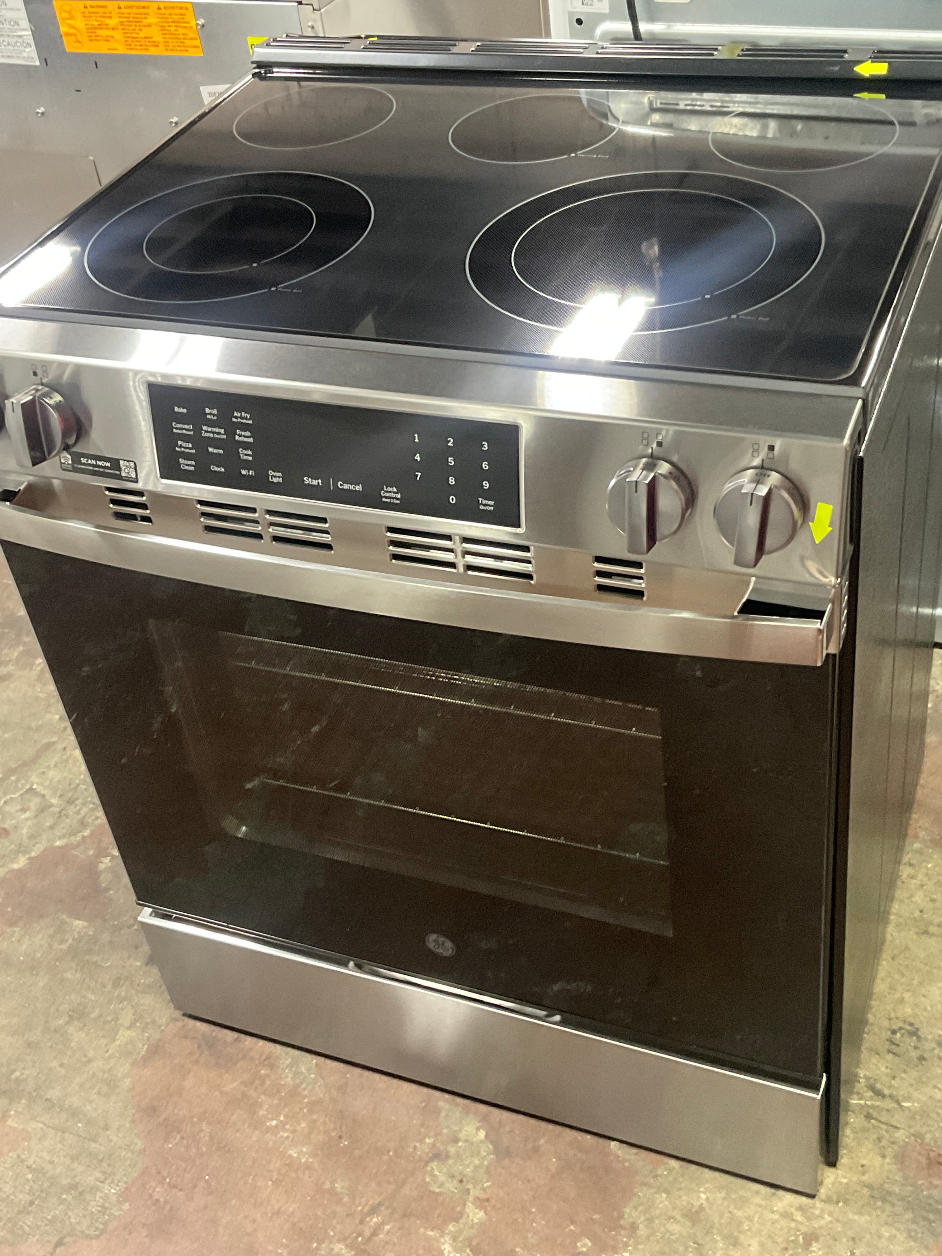GE® ENERGY STAR® 30" Slide-In Electric Convection Range with No Preheat Air Fry and EasyWash™ Oven Tray