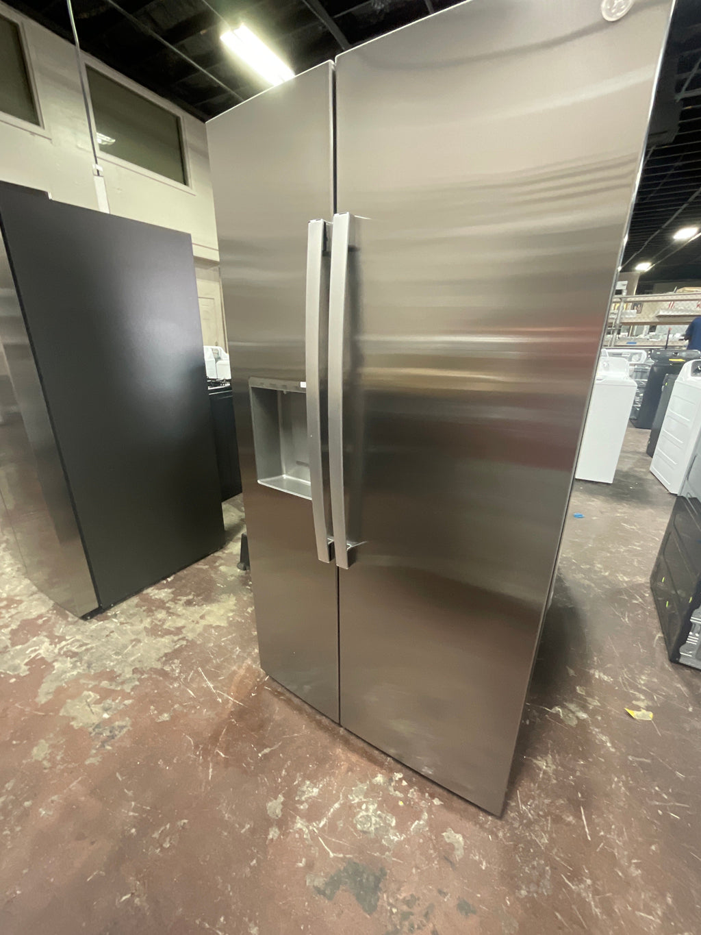 GE® 27.9 Cu. Ft. Side-By-Side Refrigerator with Extra Tall Dispenser and In-Door Icemaker