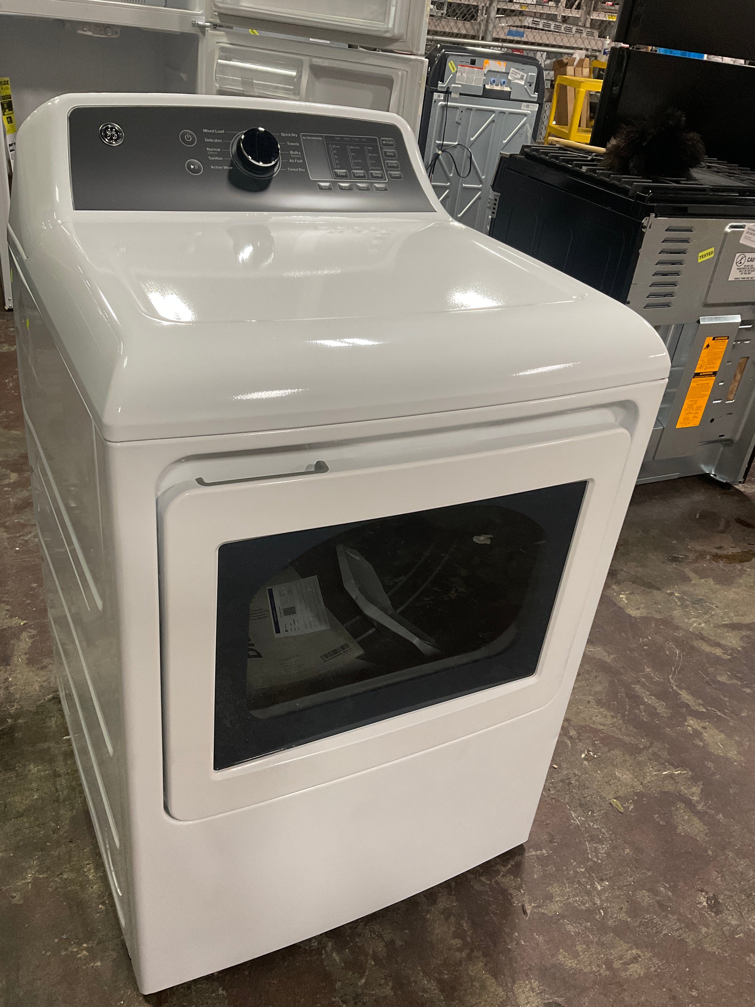 GE GE® 7.4 cu. ft. Capacity Electric Dryer with Up To 120 ft. Venting and Sensor Dry