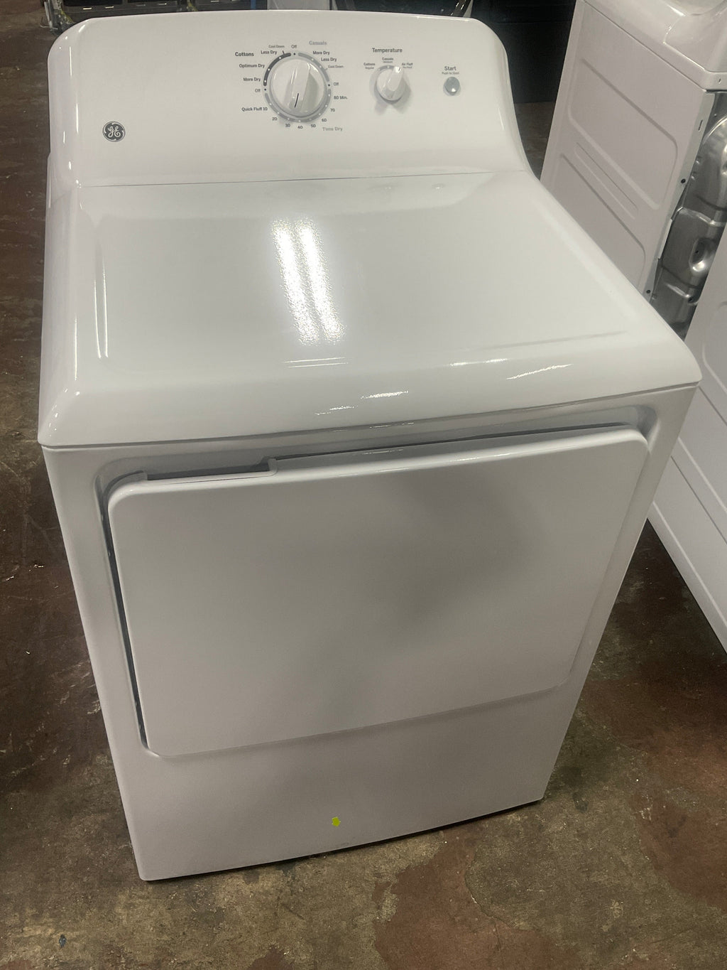 GE 6.2 cu. ft. Capacity Electric Dryer with Up To 120 ft. Venting and Shallow Depth