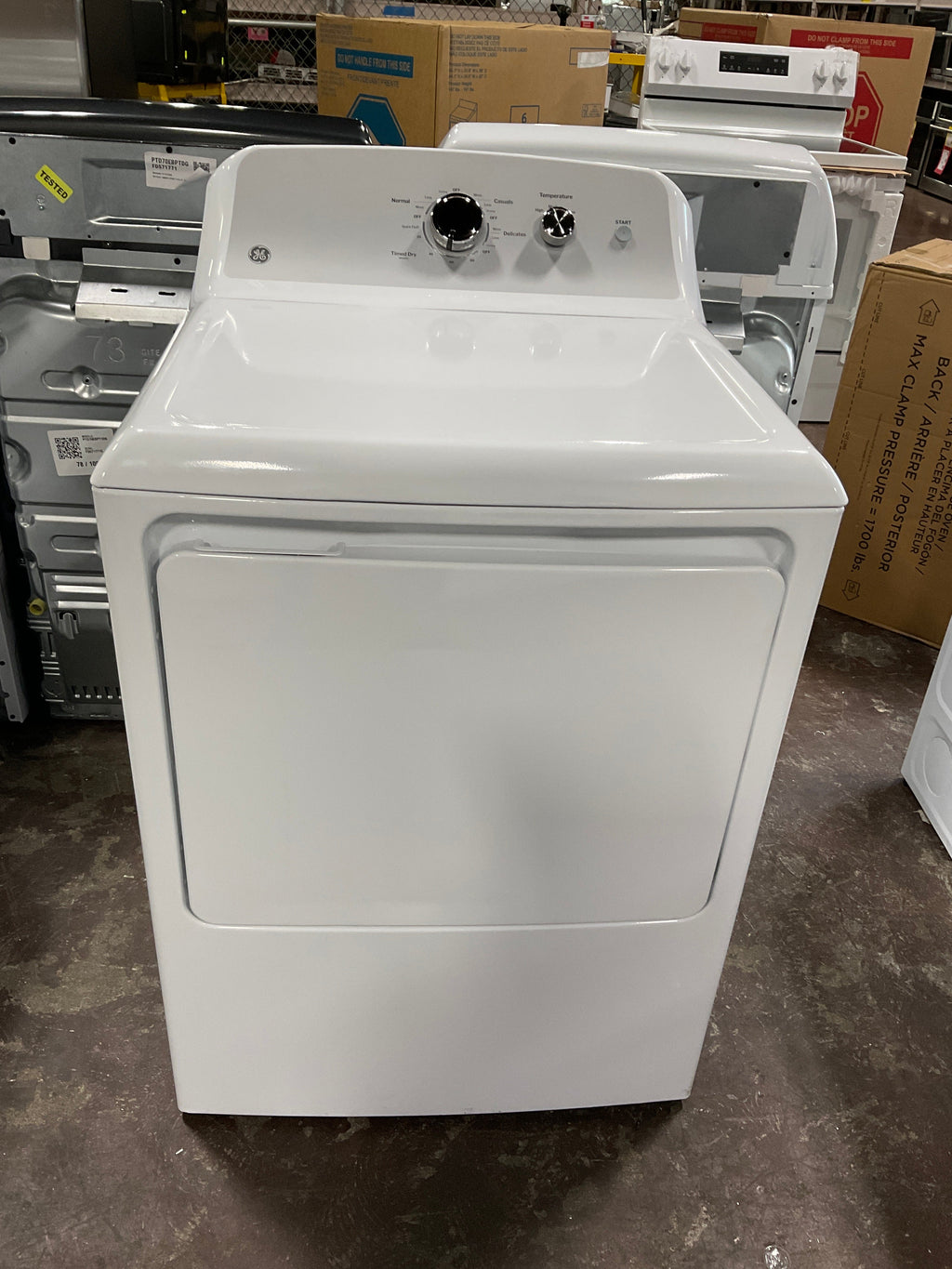 GE GE® 7.2 cu. ft. Capacity Electric Dryer with Up To 120 ft. Venting and Reversible Door