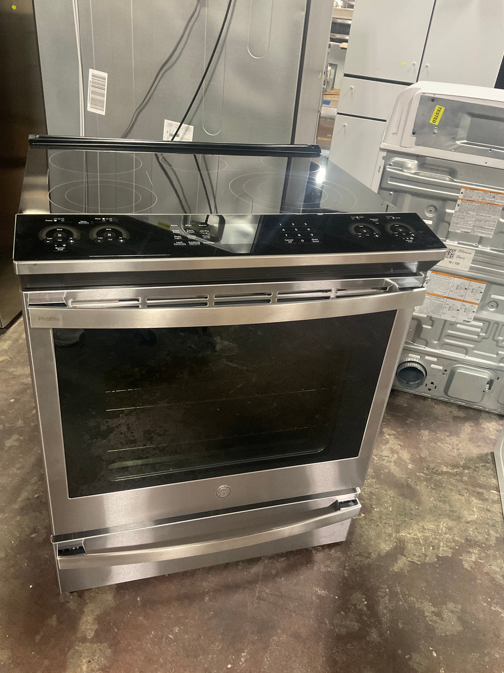 GE Profile™ 30" Smart Slide-In Electric Convection Fingerprint Resistant Range with No Preheat Air Fry