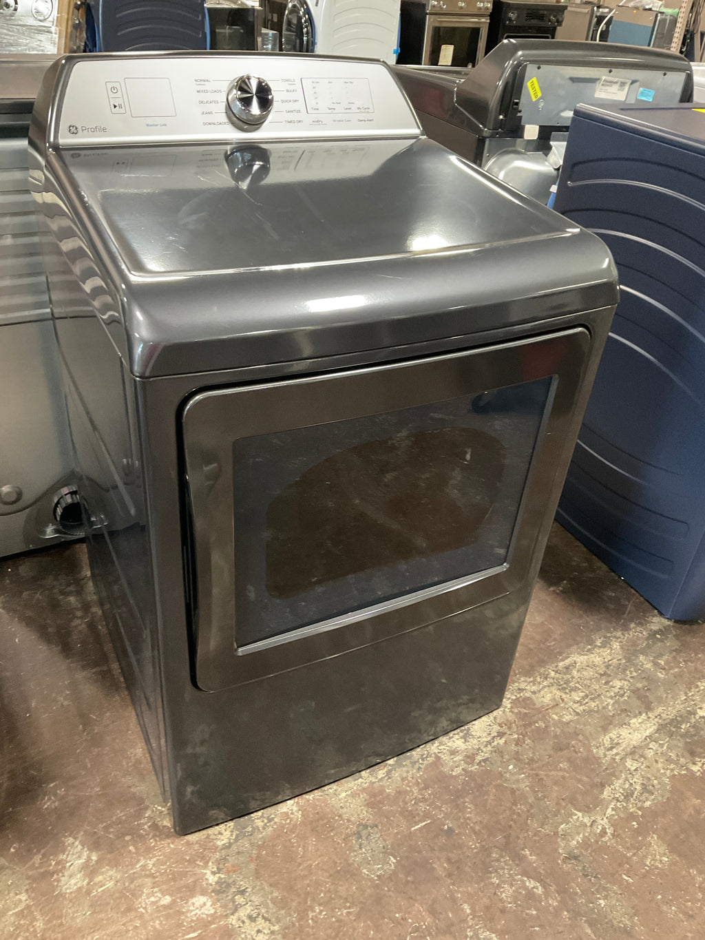 GE Profile™ ENERGY STAR® 7.4 cu. ft. Capacity aluminized alloy drum Electric Dryer with Sanitize Cycle and Sensor Dry