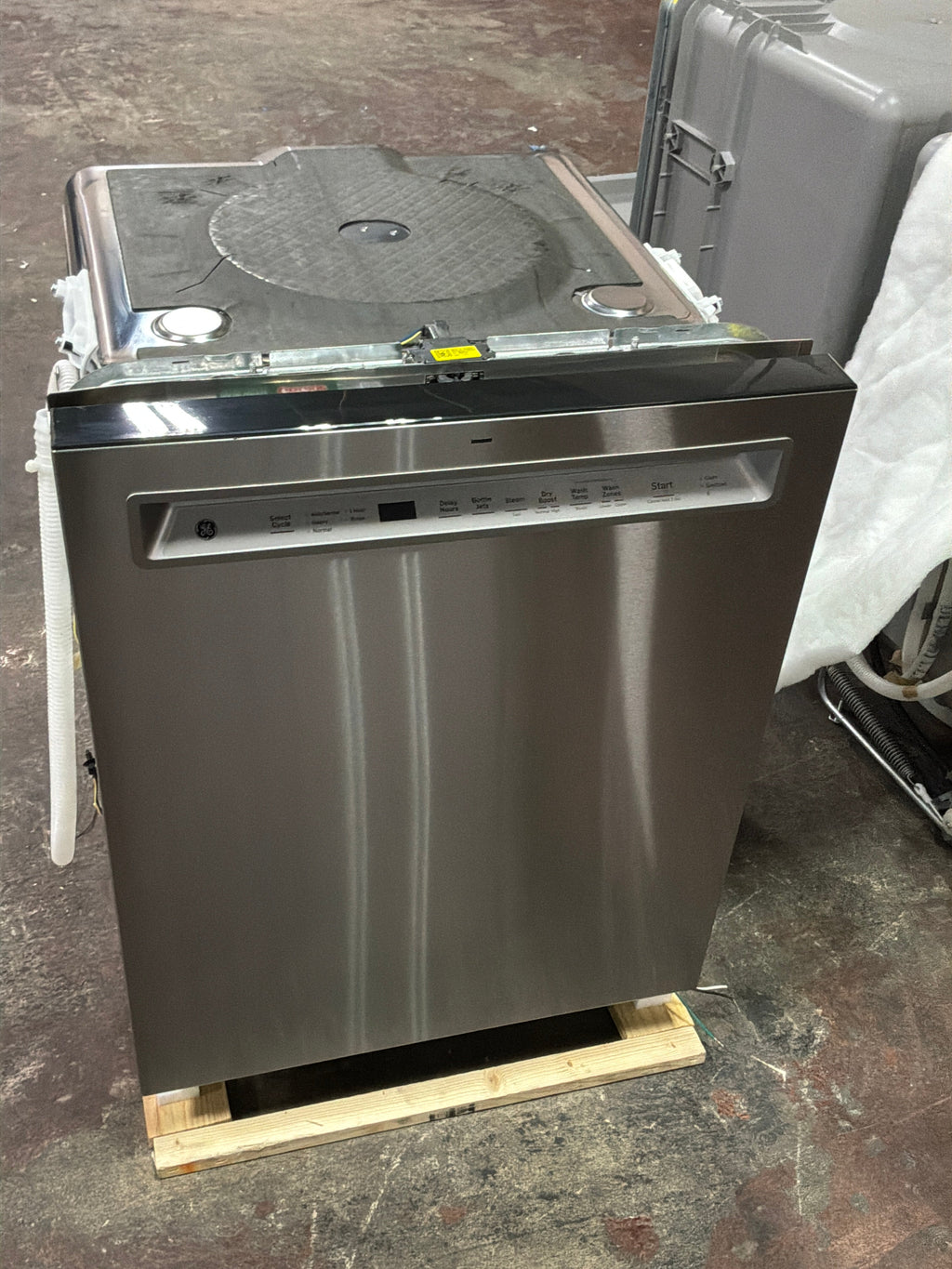 GE® ENERGY STAR® Front Control with Stainless Steel Interior Dishwasher with Sanitize Cycle