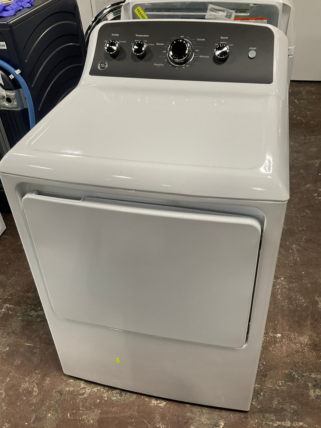 GE GE® 7.2 cu. ft. Capacity Electric Dryer with Up To 120 ft. Venting and Extended Tumble