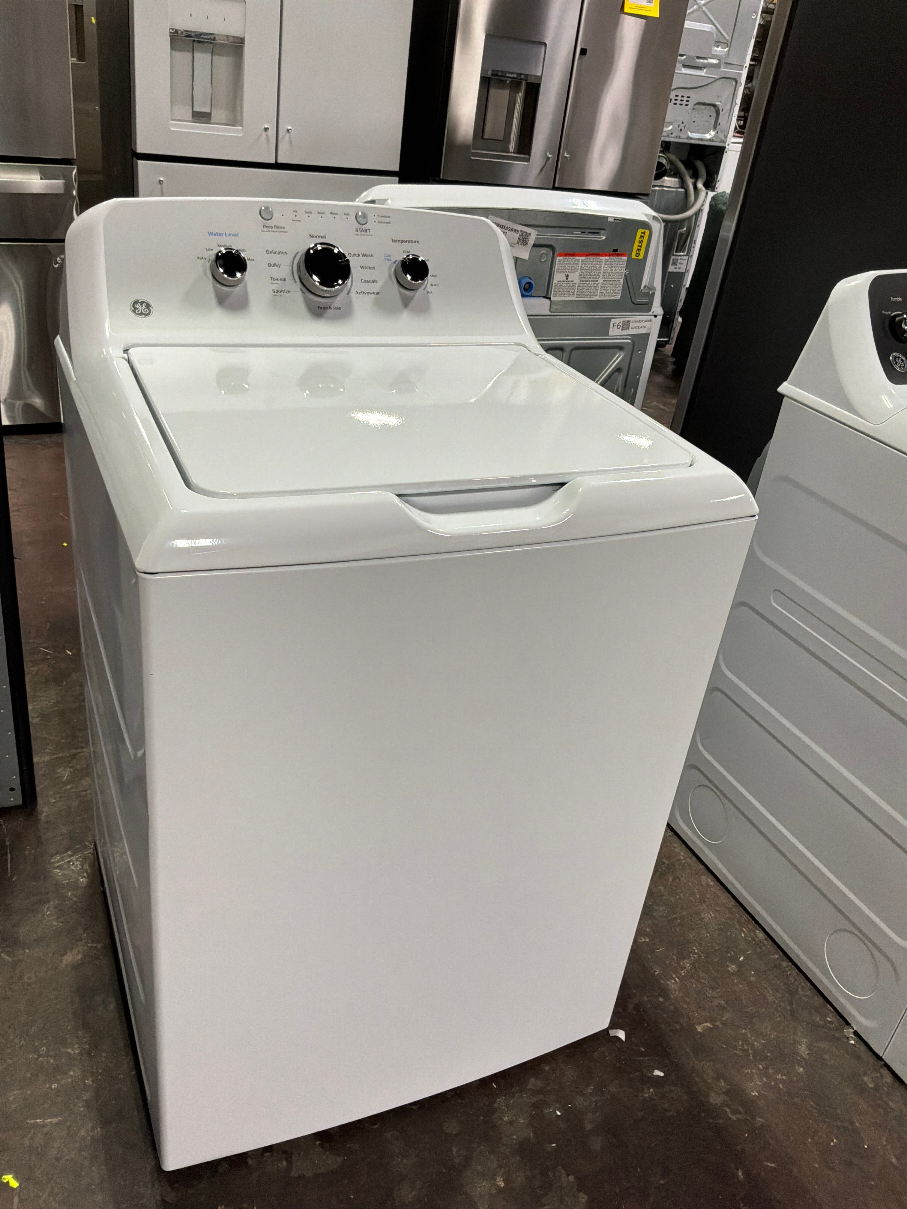 GE GE® 4.3 cu. ft. Capacity Washer with Stainless Steel Basket,Cold Plus and Water Level Control