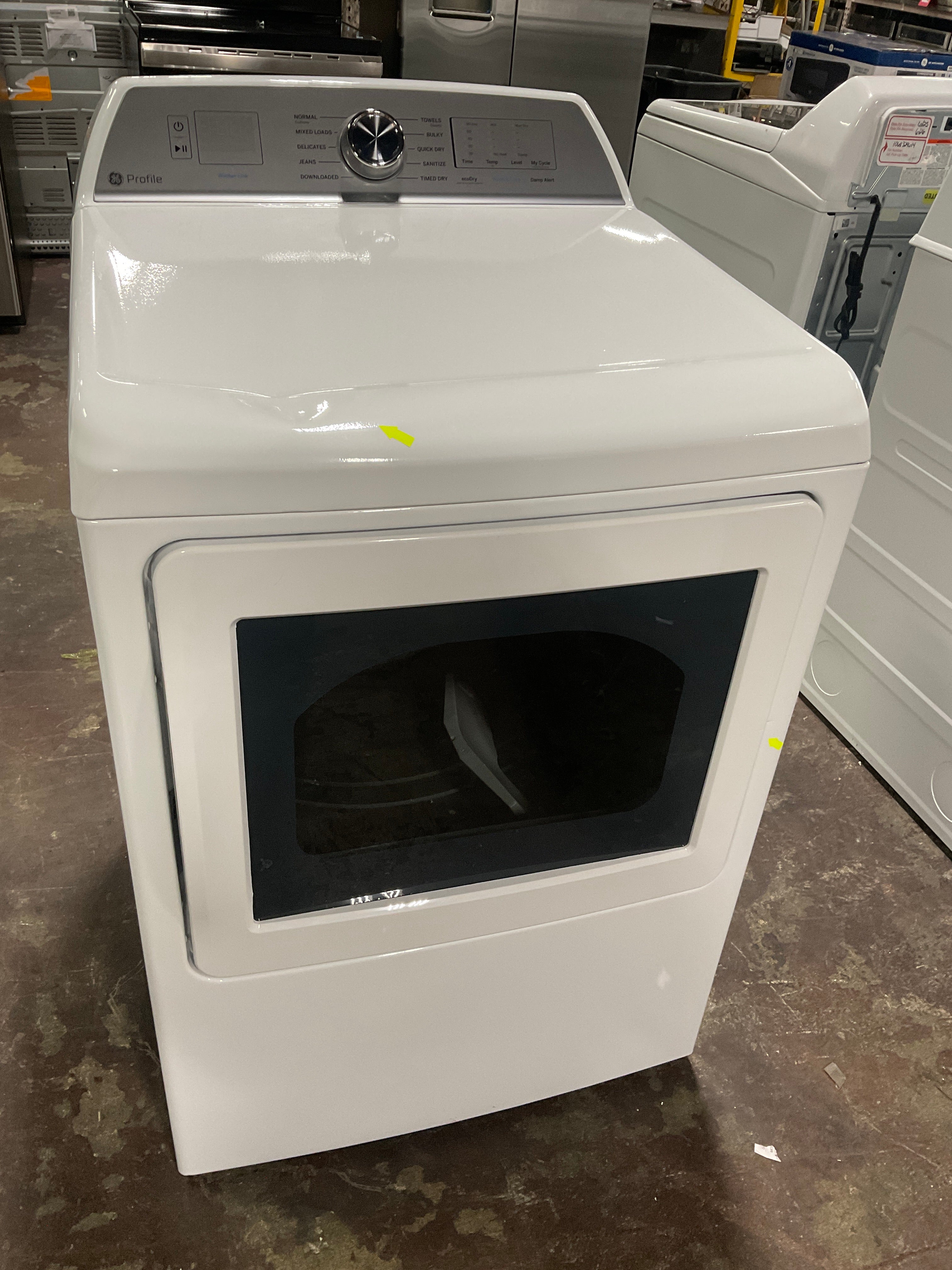 GE Profile™ ENERGY STAR® 7.4 cu. ft. Capacity aluminized alloy drum Electric Dryer with Sanitize Cycle and Sensor Dry