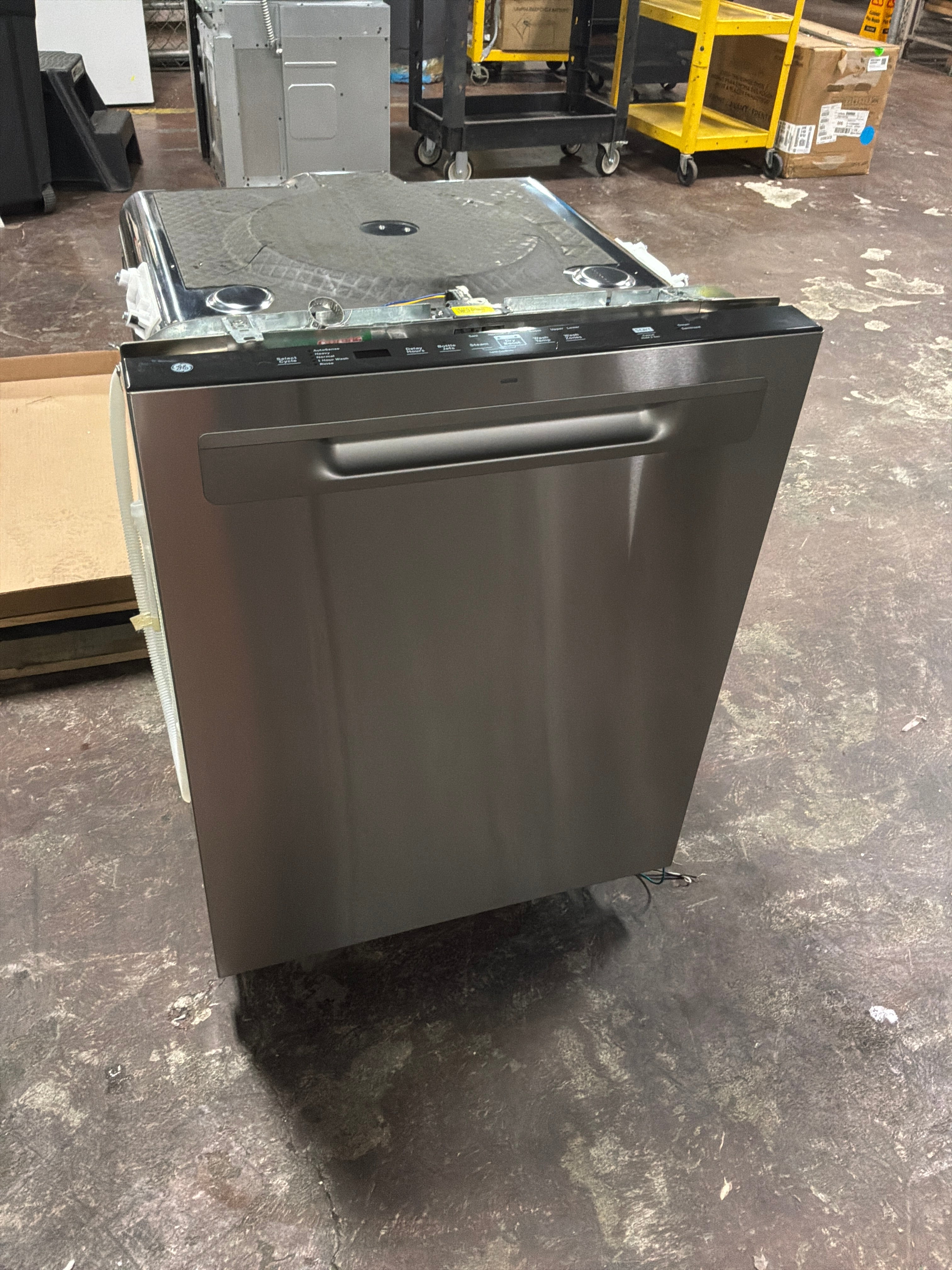 GE® ENERGY STAR® Fingerprint Resistant Top Control with Stainless Steel Interior Dishwasher with Sanitize Cycle