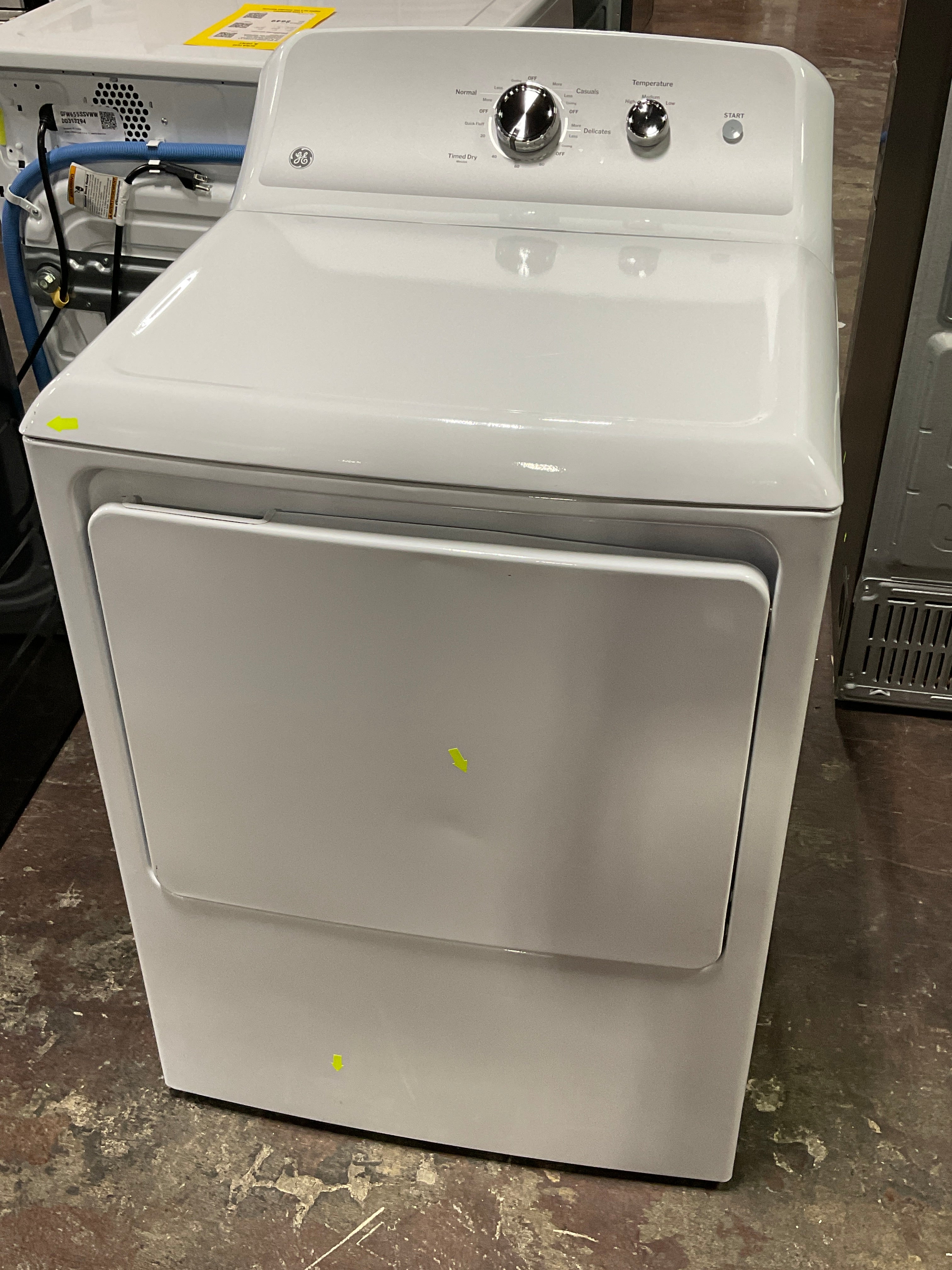 GE GE® 7.2 cu. ft. Capacity Electric Dryer with Up To 120 ft. Venting and Reversible Door
