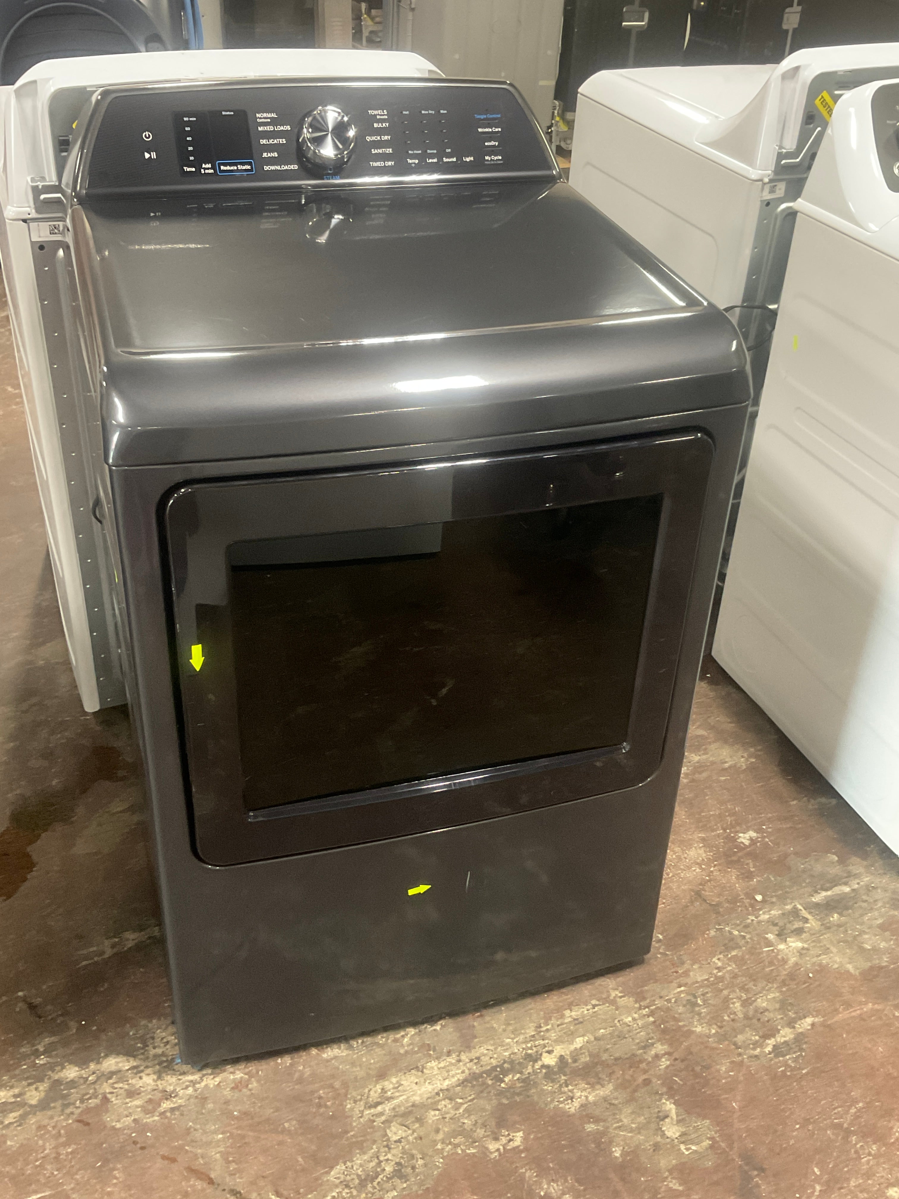 GE Profile™ ENERGY STAR® 7.4 cu. ft. Capacity Smart aluminized alloy drum Electric Dryer with Sanitize Cycle and Sensor Dry