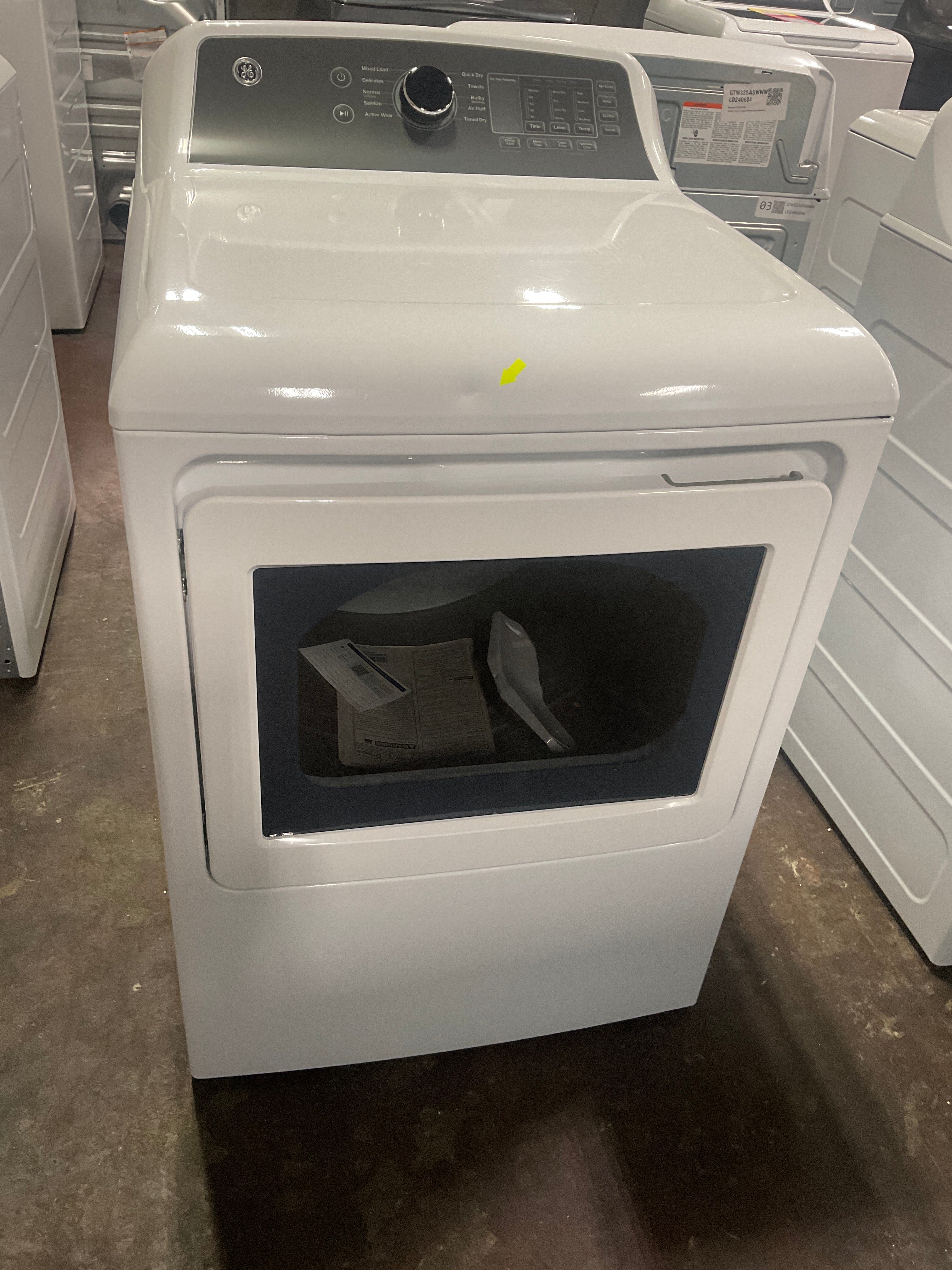 GE GE® 7.4 cu. ft. Capacity Electric Dryer with Up To 120 ft. Venting and Sensor Dry