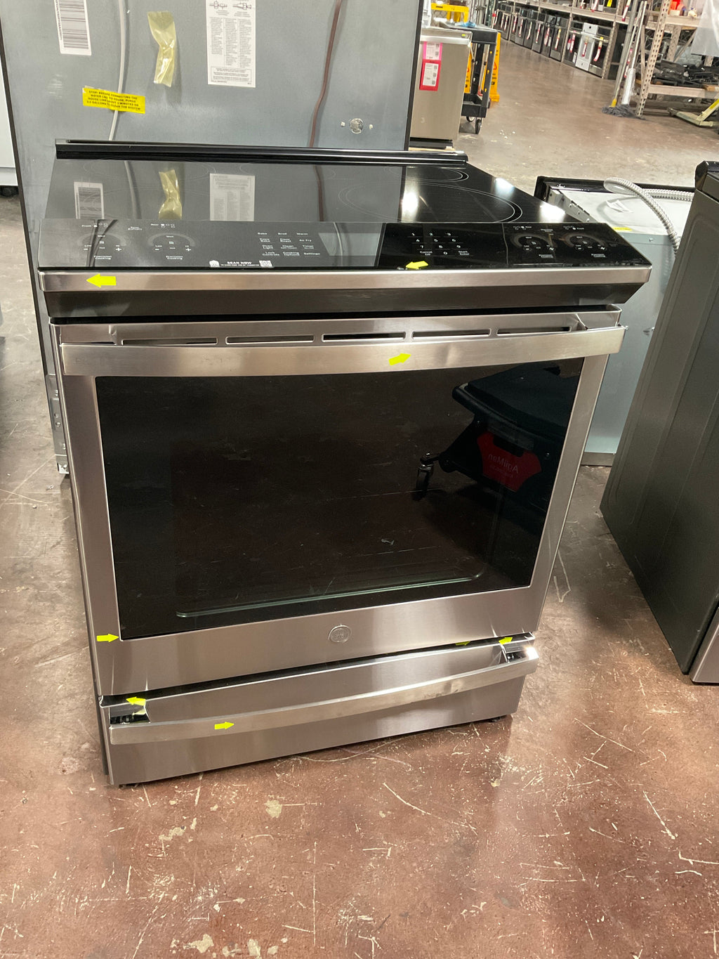 GE Profile™ 30" Smart Slide-In Fingerprint Resistant Front-Control Induction and Convection Range with No Preheat Air Fry