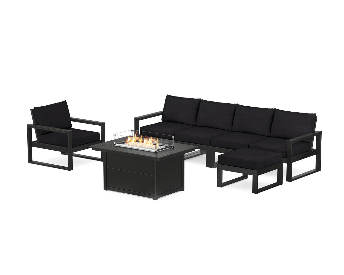 EDGE Sectional Lounge and Fire Pit Set