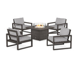 EDGE Sectional 5-Piece Deep Seating Set with Fire Pit Table