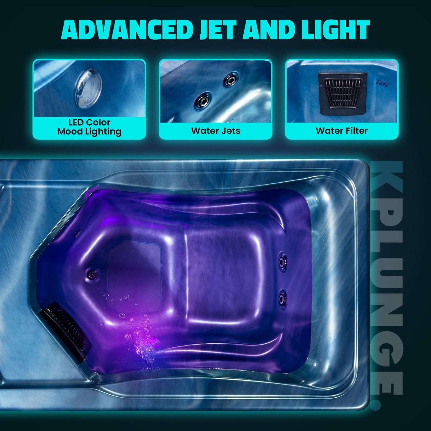 Anzzi Cold Plunge and Hot Tub All-in-One with Built-in Chiller Lights Wi-Fi New