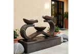 Exaco Infinity Outdoor Water Fountain 33" Tall with LED New