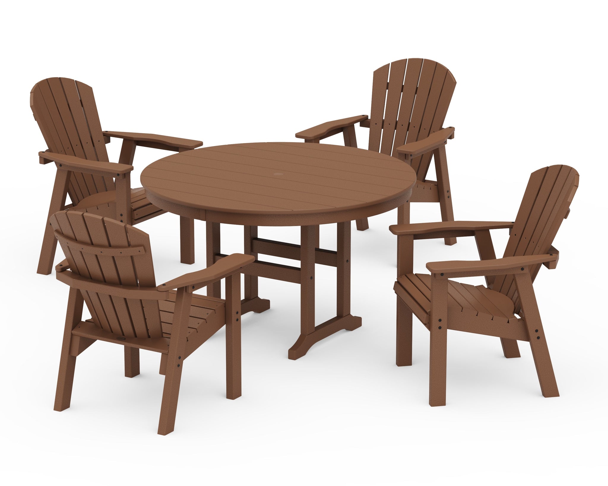 Seashell 5-Piece Round Farmhouse Dining Set