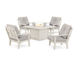Mission 5-Piece Deep Seating Set with Fire Pit Table
