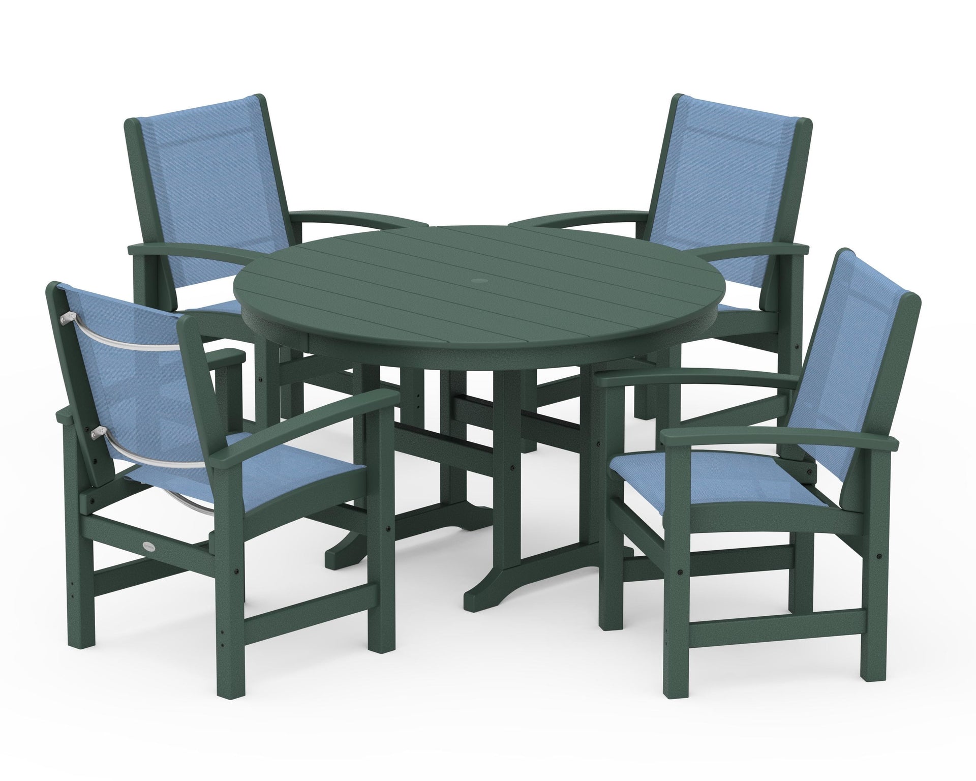 Coastal 5-Piece Round Farmhouse Dining Set