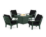 Oxford 5-Piece Deep Seating Set with Fire Pit Table