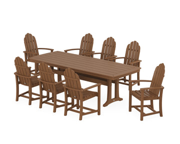 Classic Adirondack 9-Piece Dining Set with Trestle Legs