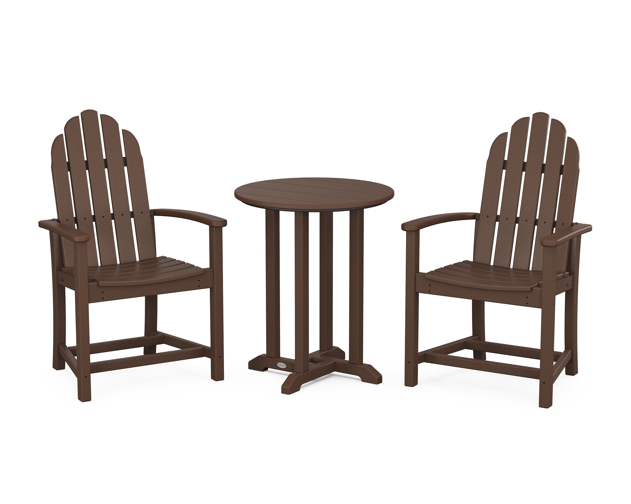 Classic Adirondack 3-Piece Round Bistro Dining Set