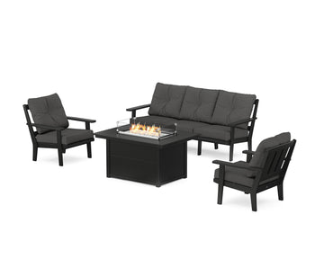 Oxford Deep Seating Fire Pit Table Set