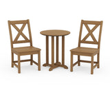 Braxton Side Chair 3-Piece Round Bistro Dining Set