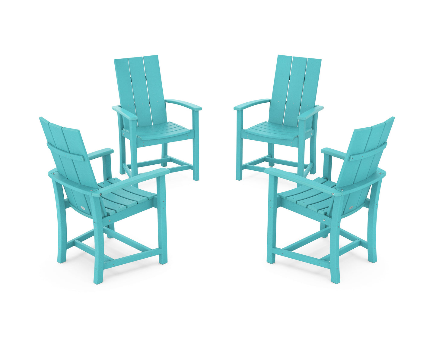 Modern 4-Piece Upright Adirondack Conversation Set