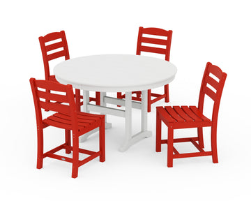 La Casa Café Side Chair 5-Piece Round Farmhouse Dining Set