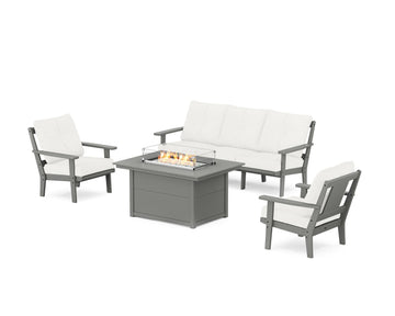 Prairie Deep Seating Fire Pit Table Set