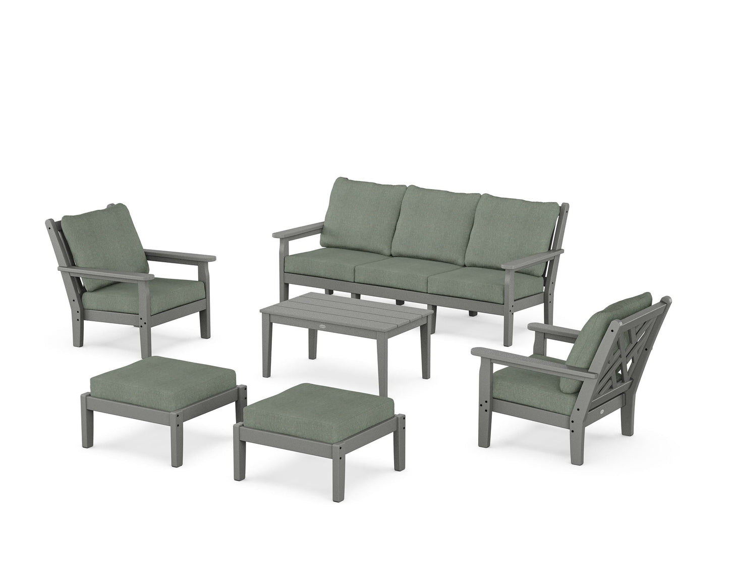Chippendale 6-Piece Lounge Sofa Set