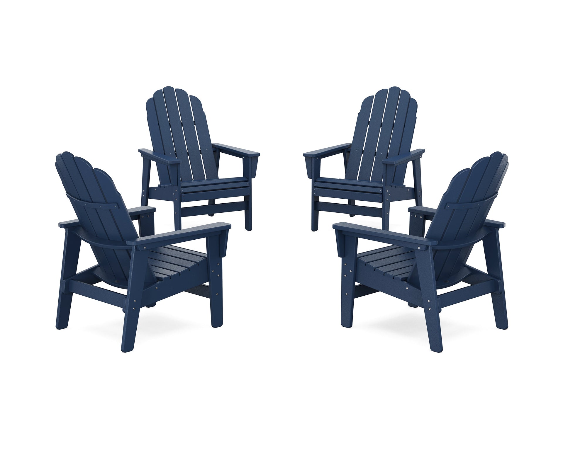 4-Piece Vineyard Grand Upright Adirondack Chair Conversation Set