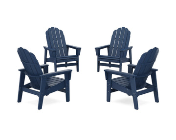 4-Piece Vineyard Grand Upright Adirondack Chair Conversation Set