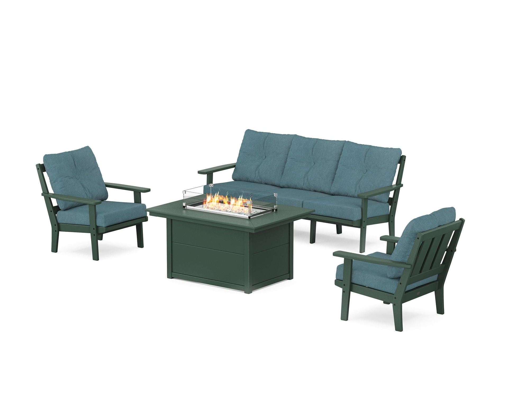 Oxford Deep Seating Fire Pit Table Set