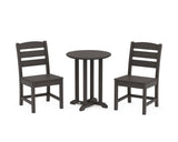 Lakeside Side Chair 3-Piece Round Bistro Dining Set