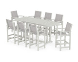 Coastal 9-Piece Bar Set with Trestle Legs